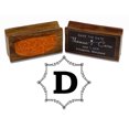 thumbnail image 1 of Printtoo Octagon Celtic Swirl Frame Monogram Letter D Wood Mounted Rubber Stamp Office Stationary, 1 of 4