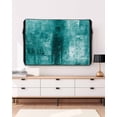 thumbnail image 3 of Teal Abstract Outdoor TV Cover 48 to 50 inch Vintage Graffiti Mottled Texture Waterproof Dustproof TV Covers for Outside with Zipper Remote Control Pocket Flat Screen Protectors, 3 of 7