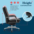 thumbnail image 6 of La-Z-Boy Opus Executive Mid-Back Office Chair Bonded Leather Black and Chrome, 6 of 9
