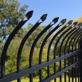 thumbnail image 4 of ALEKO Garden Yard Steel Fence Kit 8 Panels 64 feet Curved Top Style Black, 4 of 13