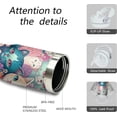 thumbnail image 3 of Tumbler with Handle and Flip Straw for Women Men, 30oz Cute Cat Stainless Steel Insulated Cup, Water Bottle Travel Coffee Mug, Gifts for Animal Lovers, 3 of 6