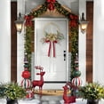 thumbnail image 5 of Leodye 1 Pcs 17.32 x 11.81 in Christmas Wreath Mini Cabinet Wreaths for Kitchen Christmas Bow Farmhouse Wreath for Holiday Xmas Party Decorations, 5 of 6