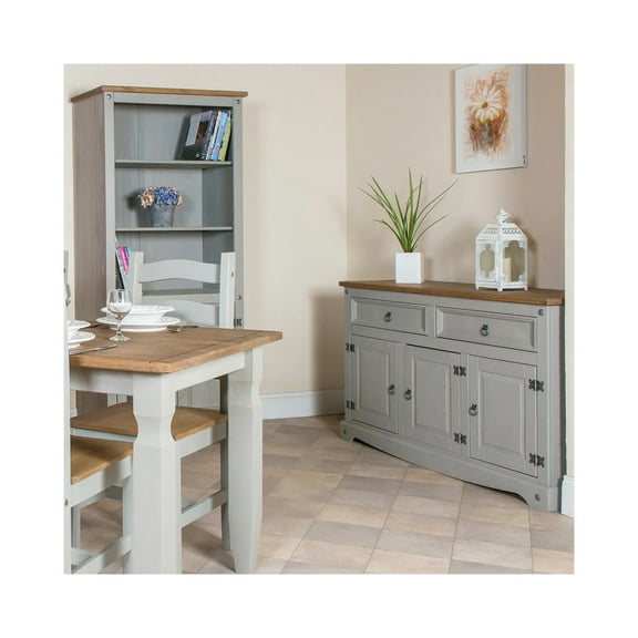 OS Home and Office Furniture Cottage Series Wood Buffet Sideboard in White