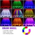 thumbnail image 2 of 150W Moving Head DJ Light Rotating 16-Facet Prism Stage Lights with 8 GOBOs and 8 Colors 14CH DMX512 with Rainbow Effect and Halo Strip Built-in Multiple Running Programs, 2 of 5