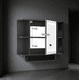 thumbnail image 4 of Espejo Organizador Con Touch Luz Led De Baño 40x60 Modelo Negro, 4 of 4