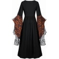 thumbnail image 4 of Witch Dress for Women Lace Square Neck Batwing Sleeve Halloween Dresses Adult Gothic, 4 of 4