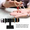 thumbnail image 4 of Sophisticated Black Velvet Jewelry Stand Organizer, Bracelet Holder for Watches, Bracelets Home Organization, 4 of 8