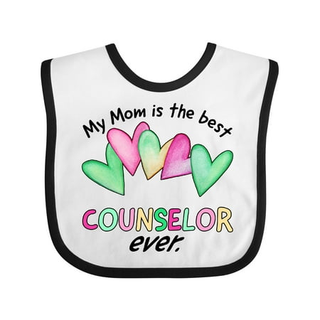 

Inktastic My Mom is the Best Counselor Ever Gift Baby Boy or Baby Girl Bib