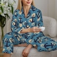 thumbnail image 5 of KLL Anchors Print Women's Long Sleeve Pajamas with Pants Sleepwear Loungewear 2 Set-XX-Large, 5 of 7