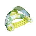 thumbnail image 3 of 水上吊床成人充气浮床充气躺椅水上浮排 单层蓬 U 型带蓬绿色 verde, 3 of 10
