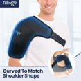 thumbnail image 4 of NEWGO Large Shoulder Ice Pack Rotator Cuff Cold Therapy, Ice Pack Shoulder Cold Pack Reusable Shoulder Ice Pack Wrap for Pain Relief & Tendonitis, Recovery After Shoulder Surgery, Swelling - Black, 4 of 7