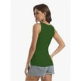 thumbnail image 6 of Tank Tops for Women Summer Sleeveless Shirts V Neck Ribbed Slim Fitted Tops, 6 of 7