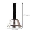 thumbnail image 3 of Extra Loud Hand Call Bell Wooden Handle Metal Handheld Bell Ringing Bell, 3 of 8
