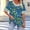 Green, variant on Casual Tops for Women Loose Fit V Neck Short Sleeve Printed T Shirts Plus Size Summer Fashion Graphic Tee Comfortable Everyday Wear