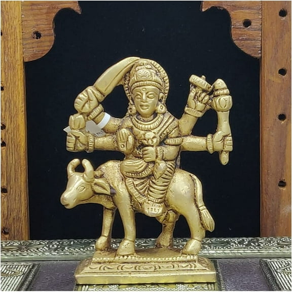 Umiya Ma Statue in Brass Umiya MATA Sculpture Hindu Goddess Statue Handmade Goddess Figurine Handcrafted Murti Religious Gift Indian Temple Decor Umiya Ma Idol Home Decoration Items - AtoZ India Cart