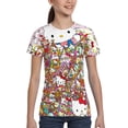 thumbnail image 5 of Hello Kitty T Shirts For Girls Boys, 3d Print Cartoon Graphics T Shirt, Youth Crewneck T-Shirt, Unisex Short Sleeve Top Tees Age 4-16 Years, 5 of 7