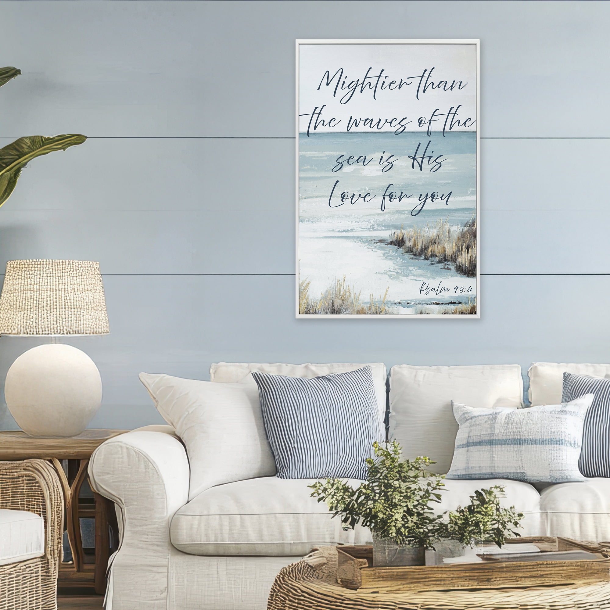 Stupell Industries Mightier Than The Waves White Framed Giclee Art, design by Patricia Pinto