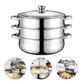 thumbnail image 1 of OULII Steaming Pots Cooking Silver for Housewives 1 Set, 1 of 8
