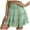 Green, variant on vigerkar Womens Ruffle Mini Skort Casual High Waisted Tiered A Line Beach Vacation Summer Boho Flowy Skirts with Shorts White, S