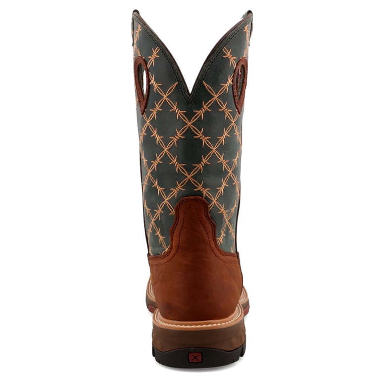 TWISTED X Adult Male 12in Western Work Boots, Color: Mocha  display picture 1