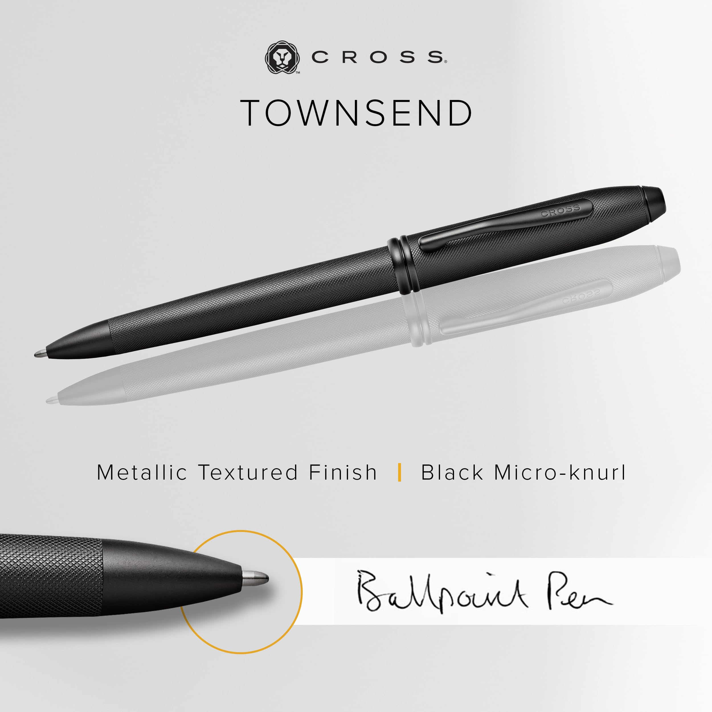 Cross Townsend® Black PVD Micro-knurl Ballpoint Pen