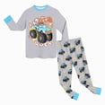 thumbnail image 5 of Zuwimk Big Girls Cute Pajama Sets Long Sleeve Lovely Sleepwear 2 Piece PJS Multiple Cartoon Jammies(Grey,6-7 Years), 5 of 7