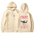 thumbnail image 2 of Sudadera con capucha estampada para hombre LOOK MOM I CAN FLY, ropa creativa con cuello redondo, sudadera de moda de gran tamaño, sudadera con capucha de cuello redondo para hombre, 2 of 5
