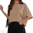 thumbnail image 3 of Summer Short Sleeve Oversize Loose Women Casual Batwing T Shirt Tops, 3 of 6