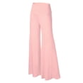 thumbnail image 1 of Pantalones de salón elásticos de pierna ancha para mujer, pantalones palazzo casuales y cómodos de cintura alta, 1 of 5