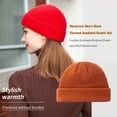 thumbnail image 3 of Knitted Beanie Hat Winter Outdoor Sports Hiking Camping Mountaineering Cycling Fishing Ski Skating Thermal Cap Women Man Orange Red, 3 of 6