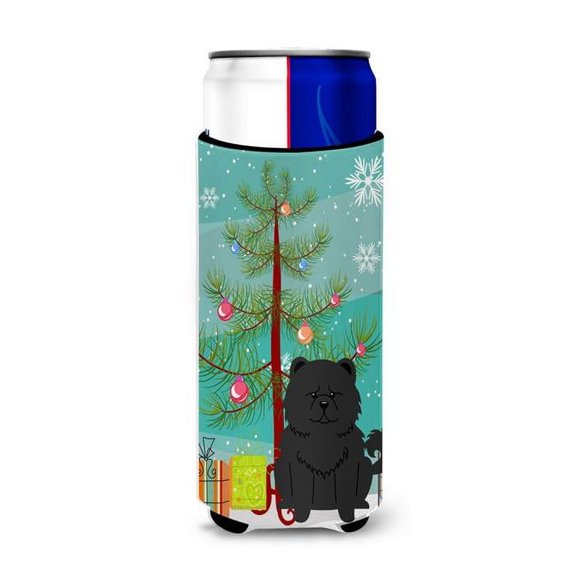 Merry Christmas Tree Chow Chow Black Michelob Ultra Hugger for Slim Cans
