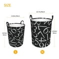 thumbnail image 4 of Uemuo Numbers Pattern Circular Laundry Hamper Basket with handles,Collapsible laundry basket,Large capacity laundry hamper,Laundry Organizer-Small, 4 of 8