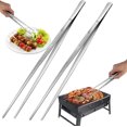 thumbnail image 1 of 2 pinzas de cocina de acero inoxidable de 30 cm, pinzas para barbacoa, superficie de agarre acanalada, perfectas para chefs para cocinar, reparar, marisco y barbacoa LingWen 9024715602121, 1 of 1