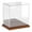 Hardwood Base (Mirrored), variant on Plymor Clear Acrylic Display Case with Hardwood Base (Mirror Back), 6" W x 4" D x 6" H