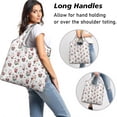 thumbnail image 2 of 5 Pack Foldable Shopping Bag,White Christmas Santa Pattern Reusable Grocery Bags with Pockets,Large Reusable Tote Bags with Handles Waterproof & Lightweight, 2 of 6