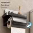 thumbnail image 4 of 1 Juego de Portarrollos de Papel Higiénico Autoadhesivo de Pared, Tamaño Grande, con Estante, Apto para Baños de Varios Estilos., 4 of 5