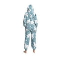 thumbnail image 4 of Unisex Adult Onesie Pajamas Cute Thickened Couples Fleece Fuzzy Long Sleeve Zip up Sleepwear Jumpsuit Matching Pjs Loungewear Light Blue M, 4 of 6