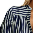 thumbnail image 4 of OBEEII Summer Blouse for Women Half Sleeve V Neck Tee Shirts Loose Fit Pullover Tops Business Casual Striped Shirts, 4 of 7
