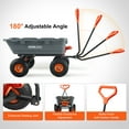 thumbnail image 6 of VEVOR Garden Cart, Durable Poly Dump Cart with Simple Assembly Steel Structure, Versatile Dump Wagon with Dual-Function Handle, Handy Wheelbarrow with 800 lbs Load Capacity, 10 inch Wheels, 6 of 10