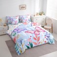 thumbnail image 3 of Homewish Cartoon Butterfly Teens Twin Bedding Sets 7-Piece, Kawaii Cute Moth Animal Bedding Comforter Set, Plant Botanical Reversible Sheet Sets, Ultra Soft Bedroom Decor, 3 of 7