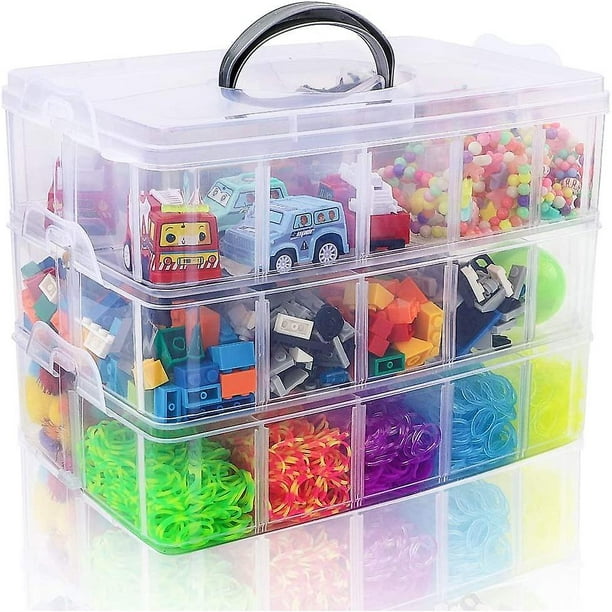 3-tier Stackable Storage Container Box With 30 Compartments