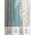 thumbnail image 6 of Summer Nautical Sheer Curtains 2 Panels Set White Sea Turtle Coral Silhouette Wood Grain Sheer Window Curtains Light Filtering Rod Pocket Voile Drapes for Bedroom Living Room 52"X72", 6 of 9