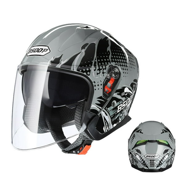 TopOne Motorcycle Helmet forMen Women Double Lens Half Helmets Lightweight Breathable Hard Hat forElectric Bike