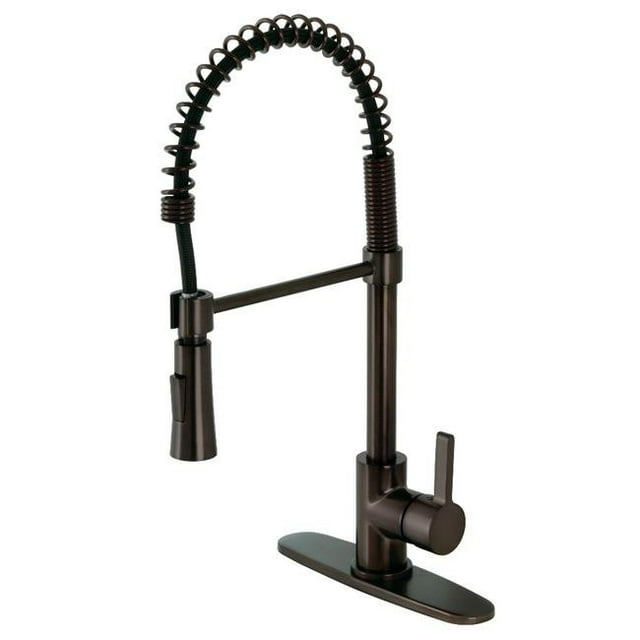 Kingston Brass LS8675CTL Continental Single-Handle Pre-Rinse Kitchen Faucet, Oil Rubbed Bronze