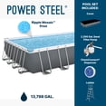 thumbnail image 4 of Bestway Power Steel 31’4" x 16' x 52” Metal Frame Above Ground Pool, Gray, 4 of 10
