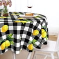 thumbnail image 2 of Lemon Tablecloth Washable Reusable Anti-Wrinkle Round Tablecloth 60 Inch for Home Parties Indoor Dinner and Outdoor Picnic Kitchen Dining Decor, 2 of 6