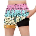 thumbnail image 3 of Crunowin Boys Summer Shorts Ice Cream Print Elastic Waist Lightweight Beach Shorts Beige Size 5T, 3 of 6