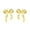 Gold A, variant on Z ZACHÉ Gold Bow Earrings 18k gold plated Prismatic Bow Earrings for Women