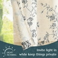 thumbnail image 4 of Cortinas de cocina Jinchan con estampado floral de lino, 36 cm, 2 paneles, 4 of 9