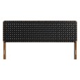 thumbnail image 3 of Headboard, King Size, Walnut Black, Vegan Leather, Bedroom, Modern Contemporary HB36774, 3 of 8